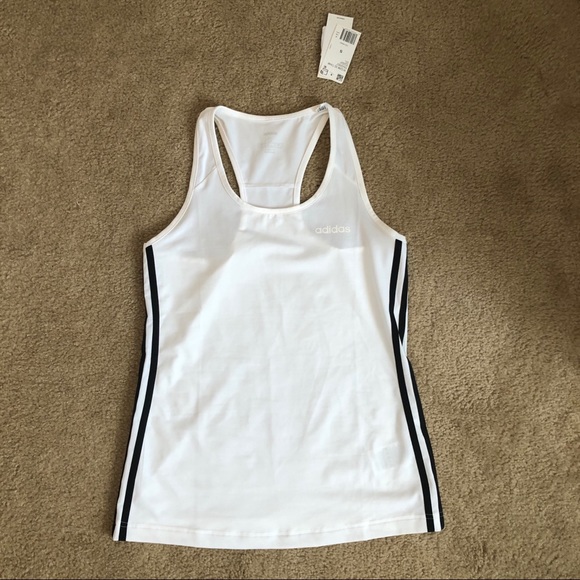 Adidas White Racer Back Tank - Picture 3 of 5